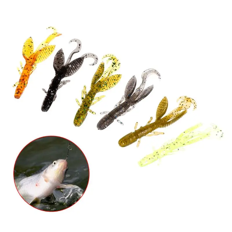 

12 Pcs/Set Fishing Bait Soft Lure Artificial Shrimp Glow 5.8cm1.2g Crankbait Jig