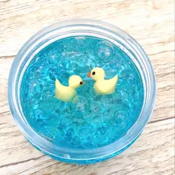 Пушистые слизи прозрачные плавающие утки DIY игрушки для детей Squeeze игрушки для снятия стресса
