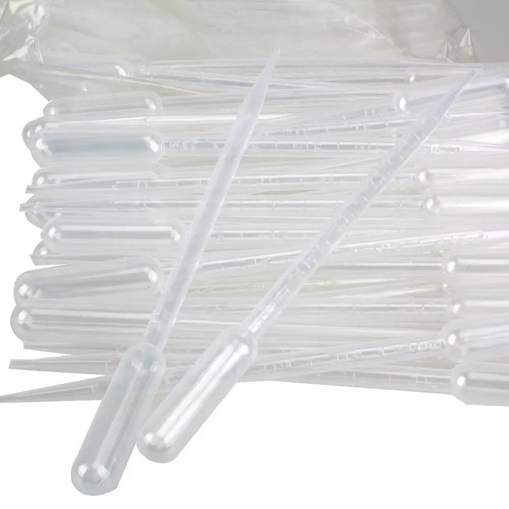 100Pcs Eye Dropper Set 5ml Disposable High Precision Graduated Pipettes
