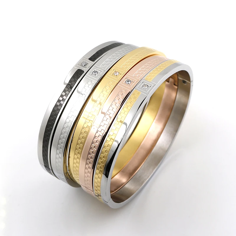 

Colorful Silver Stainless Steel Bracelet For Women Mosaic With Crystal Simple Best Friend Bracelets & Bangles Cute Gift Bijoux