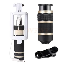 8X Телескопический Lentes мини-монопод селфи палка 8X зум телеобъектив Телефон объектив для iPhone 8 7 6 6s Plus смартфон