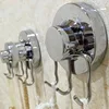 Porte-serviettes de douche avec ventouse en acier inoxydable, ventouse sous vide, porte murale, cuisine, salle de bains, Double ou trois crochets ► Photo 3/5
