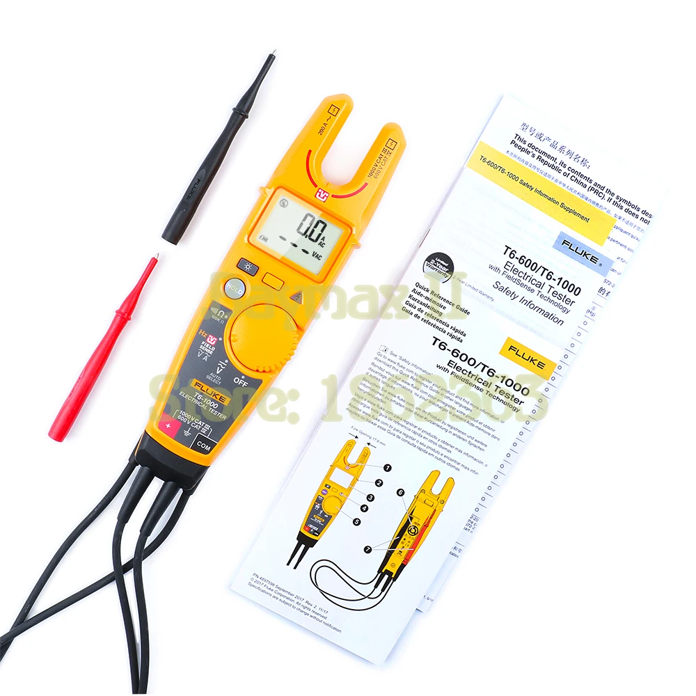 Fluke T6 1000 бесконтактный токоизмеритель напряжения/тока с гц испытание на