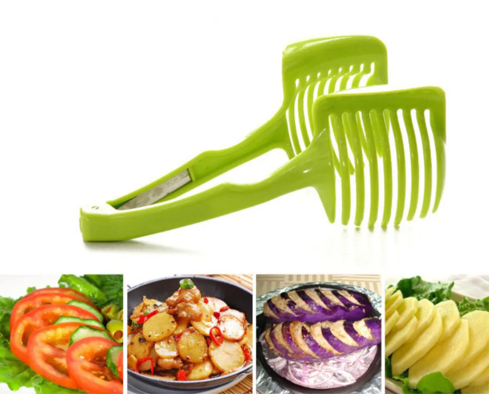 Plastic Slicer Tomato Cutter Tool Shreadders Lemon Cutting Holder