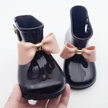 2017 Nouvel Âge 2 T-6 T Enfants Papillon-noeud Rainboots Filles Gelée Princesse Chaussures Enfants Chaussures D’eau Sapato