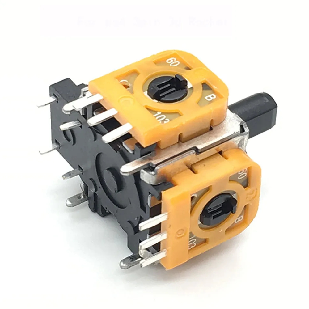 10pcs-Lot-Original-3D-Rocker-Analog-Joystick-Replacement-Yellow-for-Sony-PlayStation-4-PS4-DualShock-4