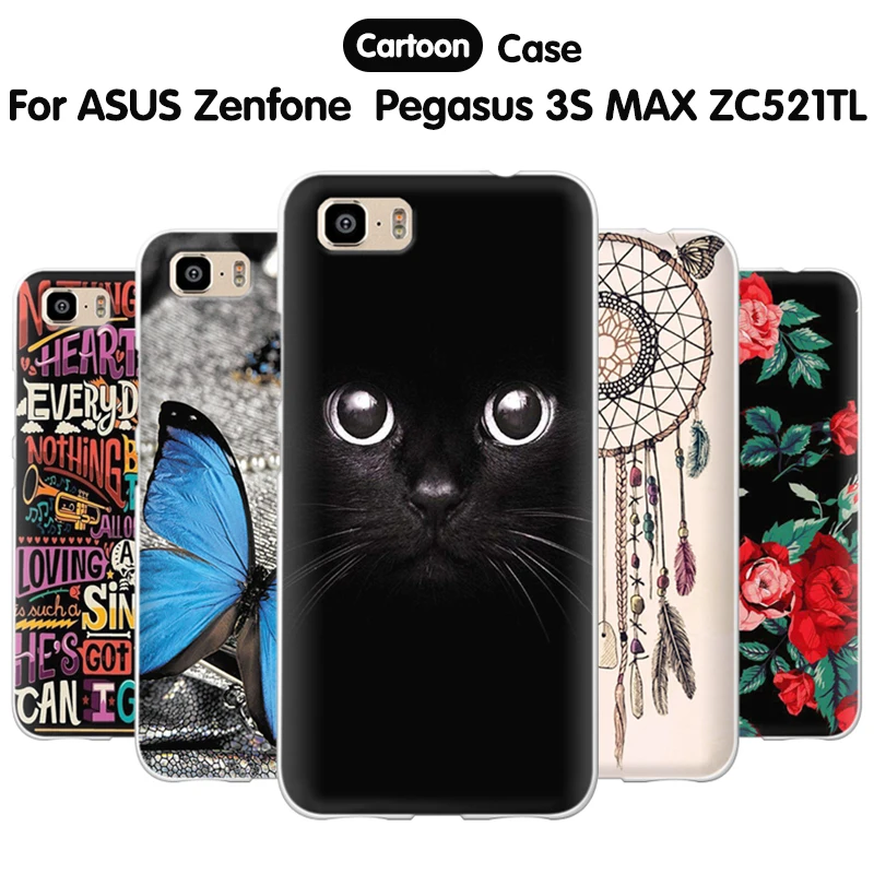 

EiiMoo Phone Case For ASUS Zenfone 3S Max ZC521TL Case Silicone Back Cover For ASUS Zenfone Pegasus 3S Max ZC521TL Capa Fundas
