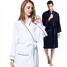 Вафельная разноцветная Зимняя Сексуальная ночнушка парная Пижама однотонная банная Пижама длинный рукав я халат женский халат nightgrow Da5588