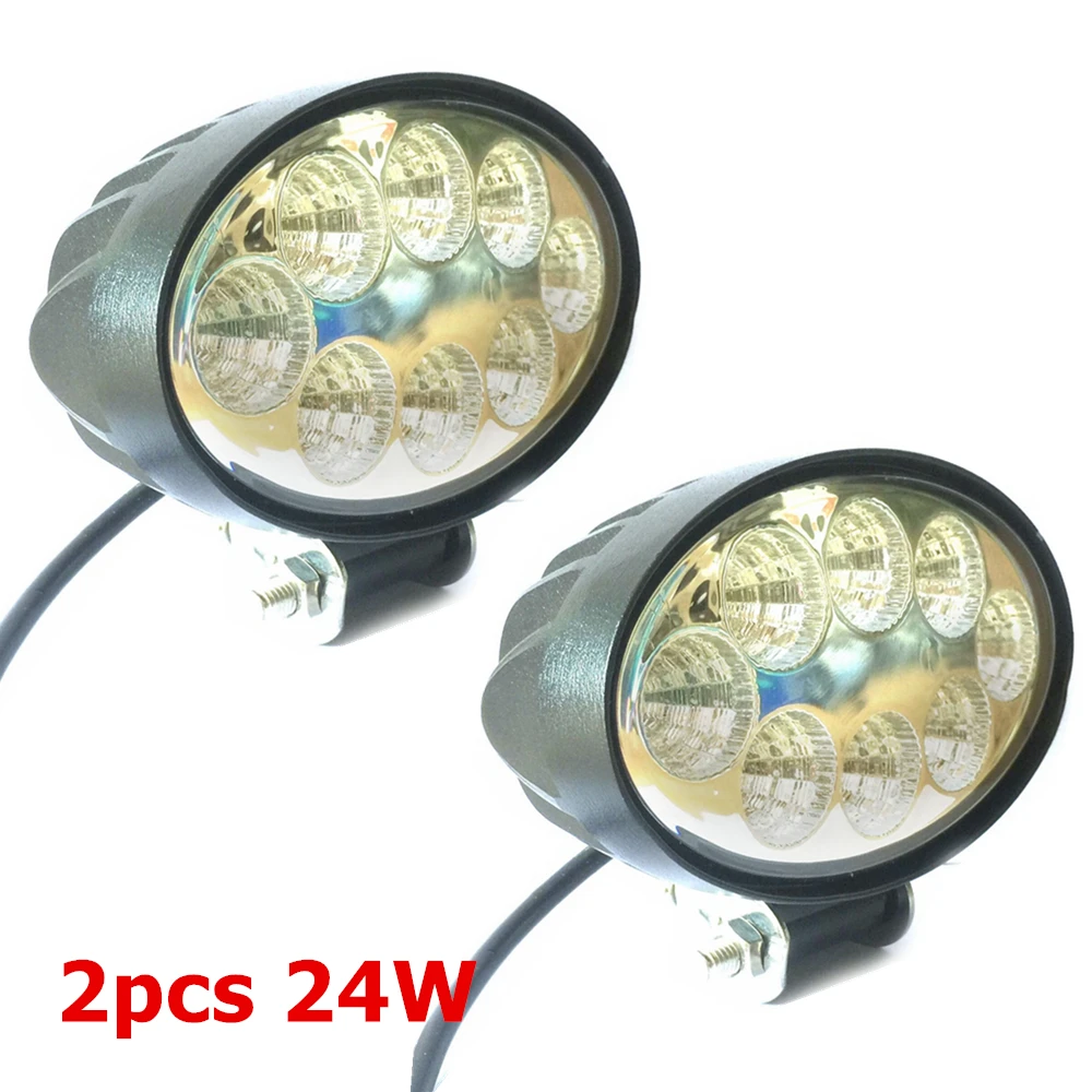 

Marloo 2pcs 5.5 inch Oval 24W Led Work Light Car fog Lights for Jeep Off-road Vehicle, ATV, SUV, UTV, 4WD, Boat 12V 24V