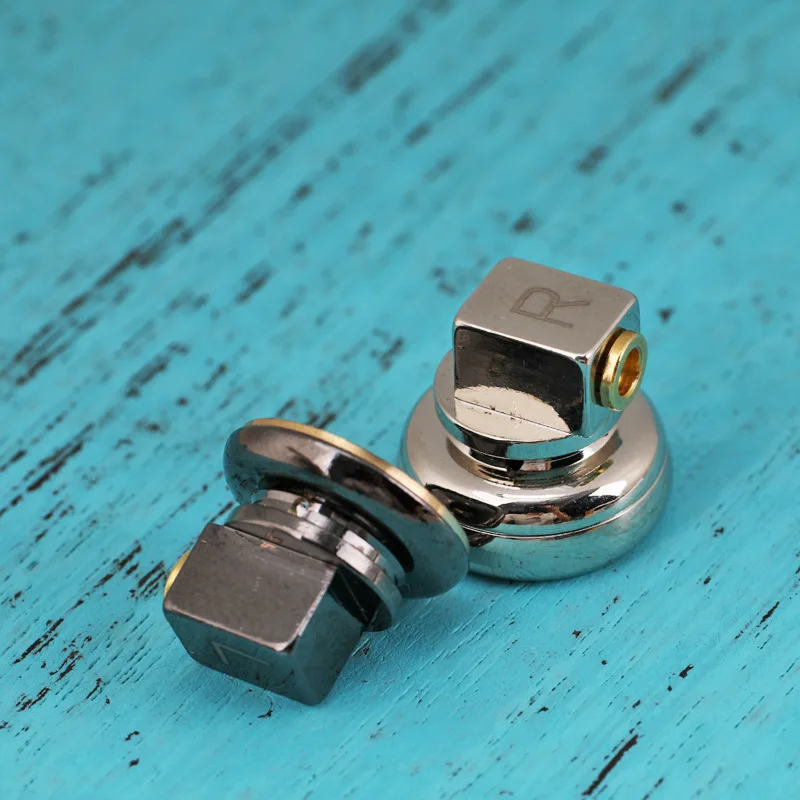 2pcs Customized 15 4MM Headphone Housing MMCX Detachable Jack Pure Copper Flat Headphone Shell Cases DIY