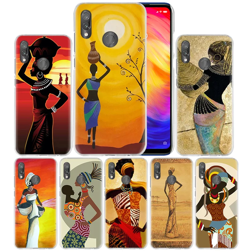 

Africa Woman Case for Xiaomi Redmi Note 7 K20 6 6A Pro Y3 7S 7A GO S2 5 MI Play A1 A2 8 lite Poco F1 Hard PC Fundas Phone Cover