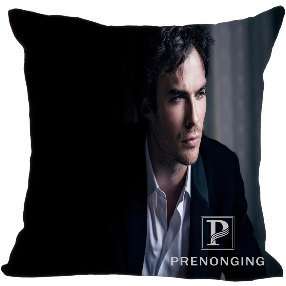 

Custom Decorative Pillowcase Ian Somerhalder Square Zippered Pillow Cover Best Gift (One Side)180117#82