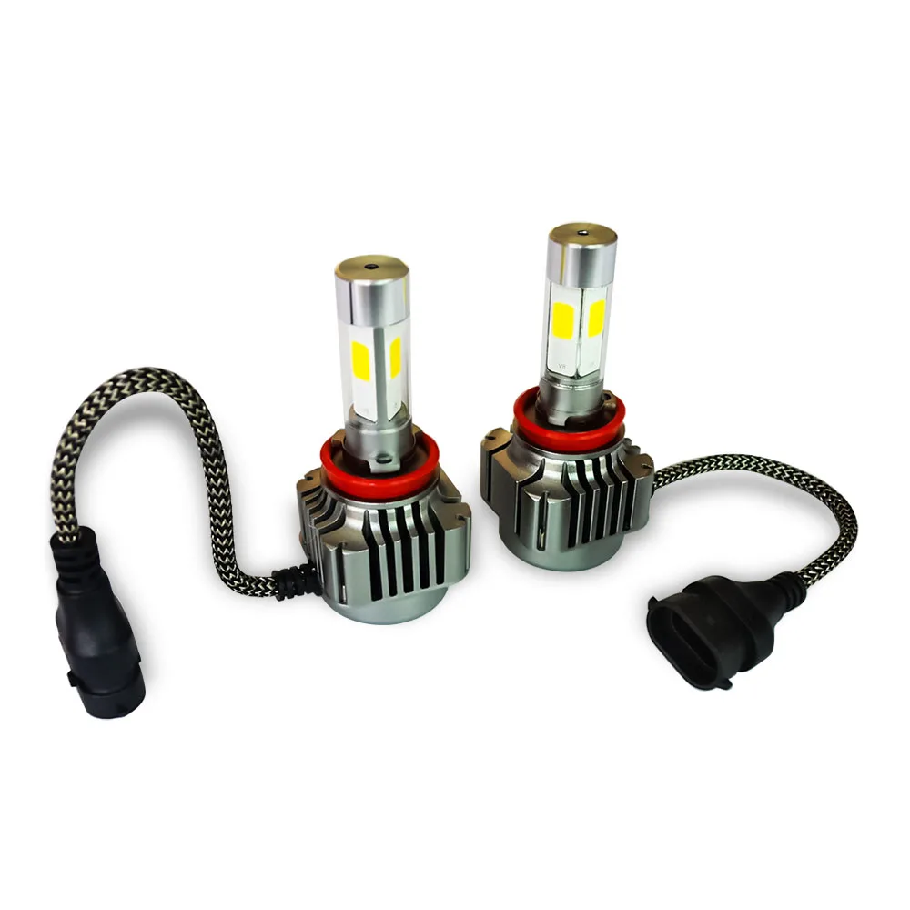 

2pcs 36W 4800LM H8 H9 H11 LED Light Car Headlight 6000K Vehicle Conversion Bulb Lighting Accessories Built-In Cooling Fan System