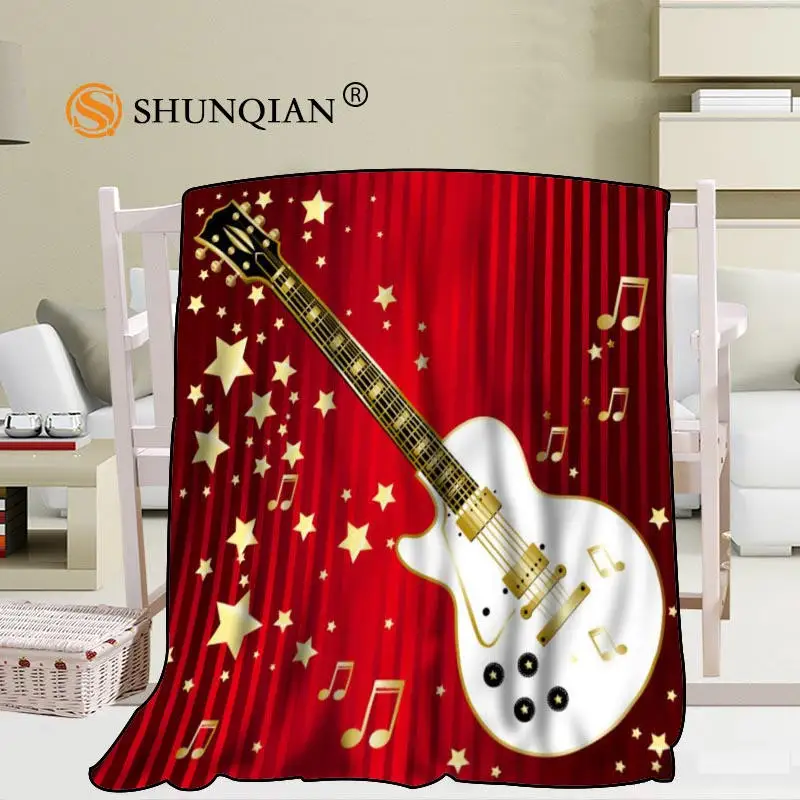 

Одеяло для гитары, музыкальных нот, 56x80 дюймов, 50x60 дюймов, 40x50 дюймов