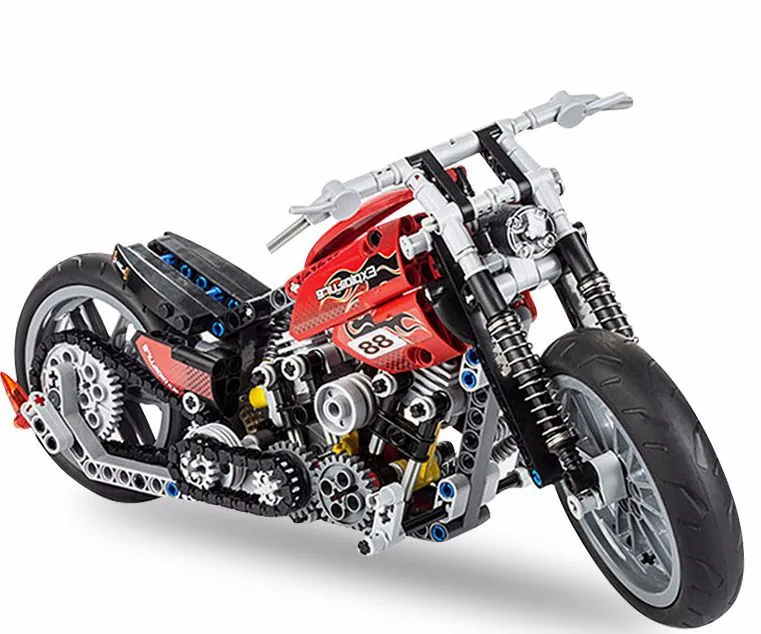 Technic 3354 Скорость Мотоцикл строительный блок комплект двигателя Модель Детские игрушки, совместимые с 378 шт