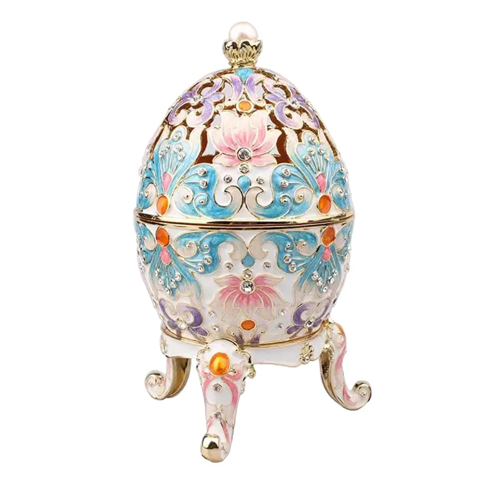 Большое ювелирное изделие Faberge в виде яйца шкатулка для безделушек российское