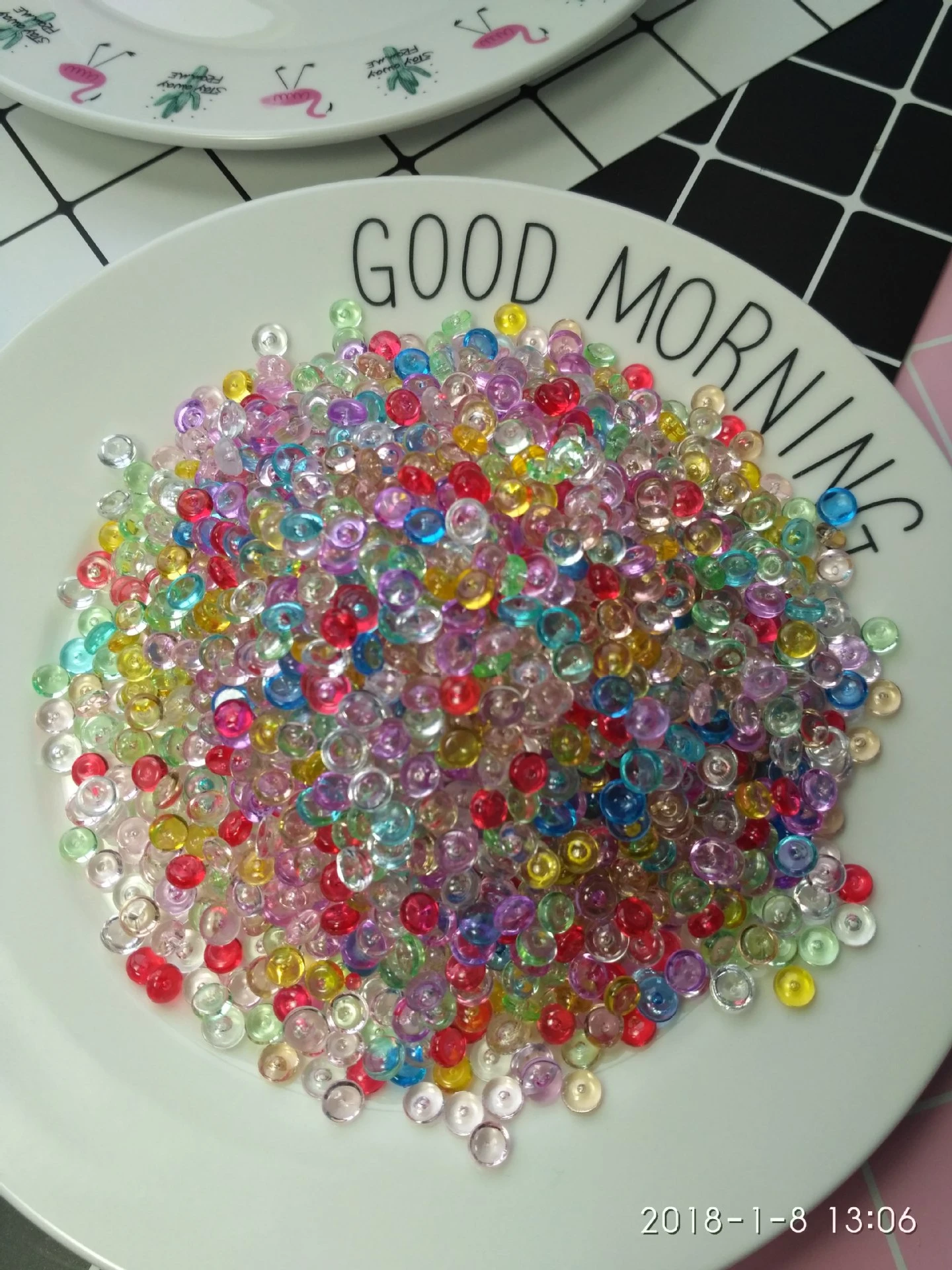 新カラフルなフラットビーズスライムアクセサリーボール金魚鉢ためスライムフィラー水槽の装飾子供の子供の Diy スライム用品 Modeling Clay Aliexpress