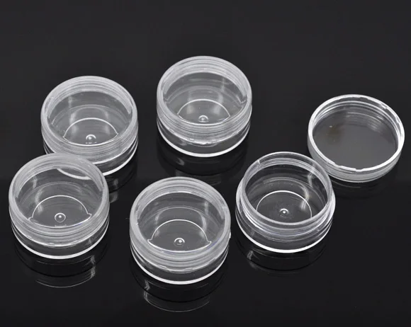 

Plastic Storage Containers Round Transparent 4cm(1 5/8") x 4cm(1 5/8"), 2 PCs