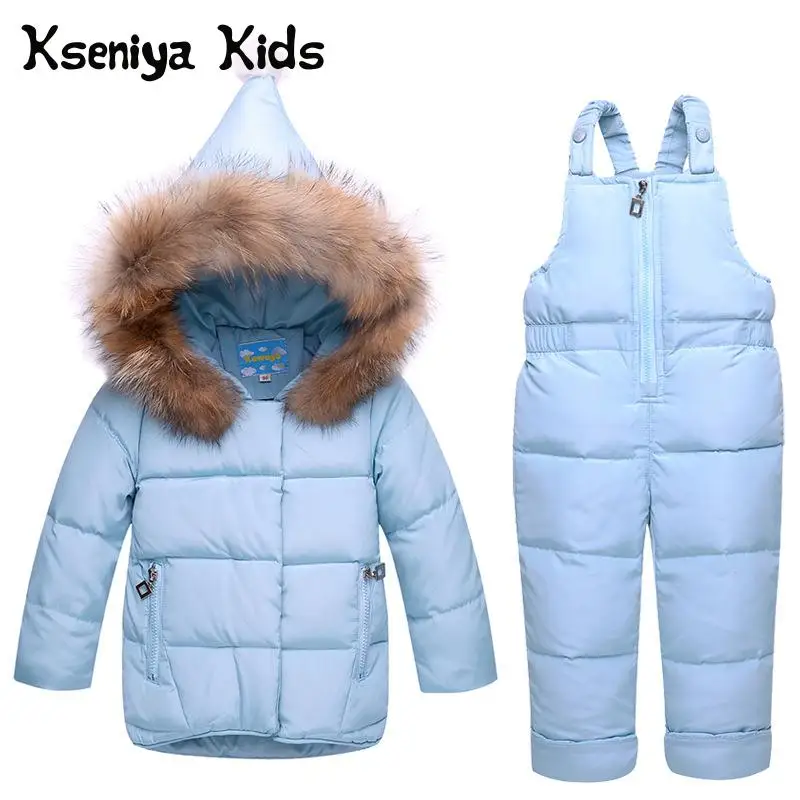

Kseniya Kids 2018 Winter Warm New Baby Boys And Girls Children's Clothing Long-sleeved Down Suit 2 Piece Sets Down Jackets