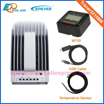 

EPEVER EPsolar charging solar panel controller Tracer3215BN+USB temperature sensor cables MT50 remote meter 30A 30amp