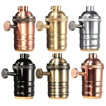 

E26/E27 Vintage Edison Lamp Socket Screw Bulb Base Copper Light Holder Industrial Retro Fittings Lustre Lampholders Fixture
