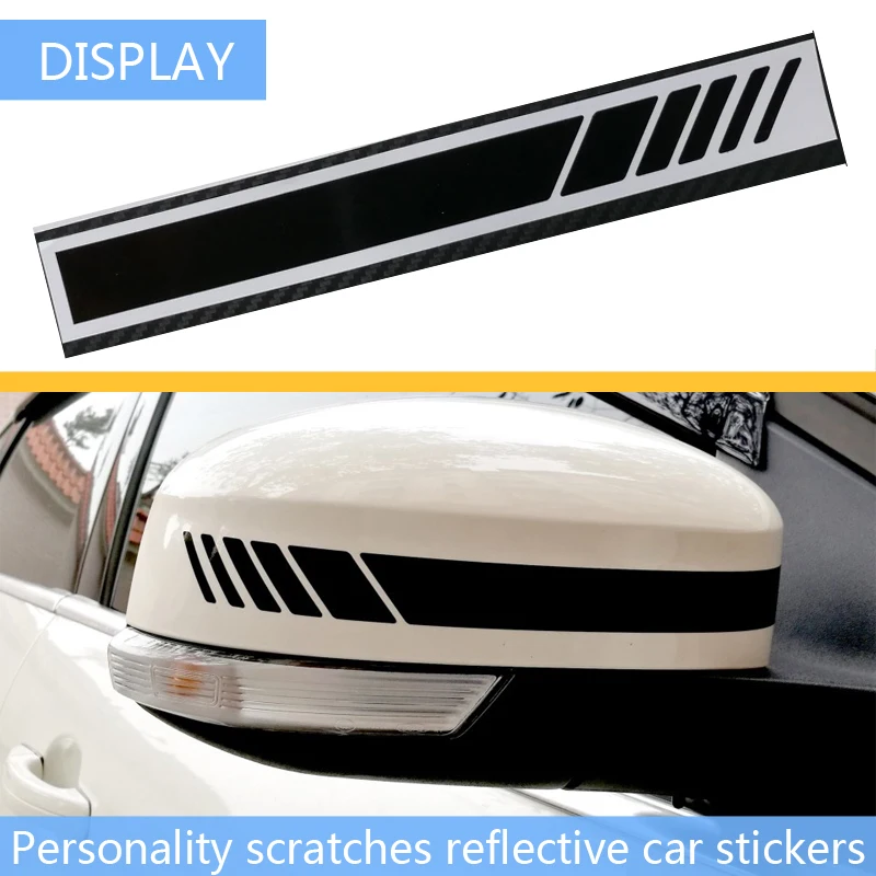 سيارة ملصقا مرآة الرؤية الخلفية الجانب شريط جسم السيارة الشارات لمرسيدس W203 BMW E39 E36 E90 F30 F10 فولفو XC60 أودي a6 c5 c6 Q5 Q7