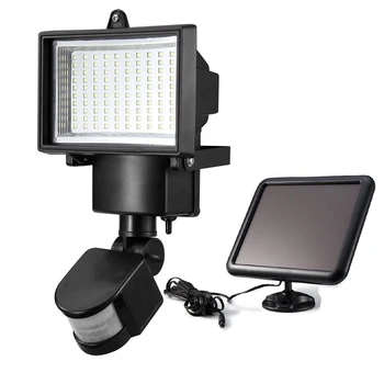 

Solar Powered Motion Sensor Light PIR Lamp with Solar Panel Outdoor Garden Path Garage Lighting 100 LED Security Floodlights