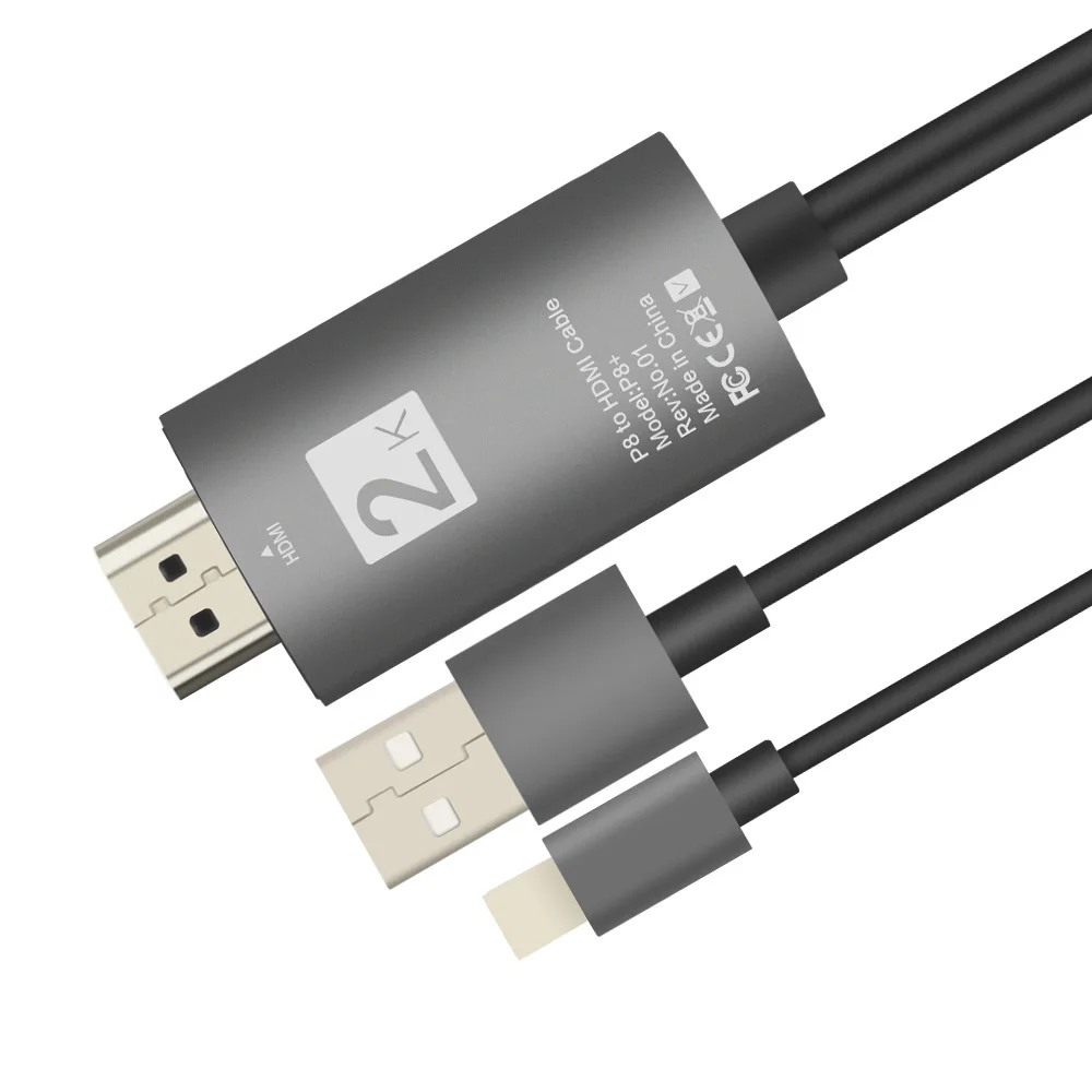 Кабель-адаптер для Apple Lightning/HDMI адаптер Iphone/Ipad/Hdtv/проектора HD 1080P Тип C | Электроника