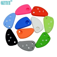 OkeyTech Car flip key cover For Alfa Key 147 156 Silicone Rubber case For Alfa Romeo