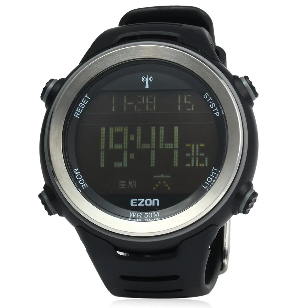 EZON L002 Radio Wave Calibrate Time Digital Men Sports