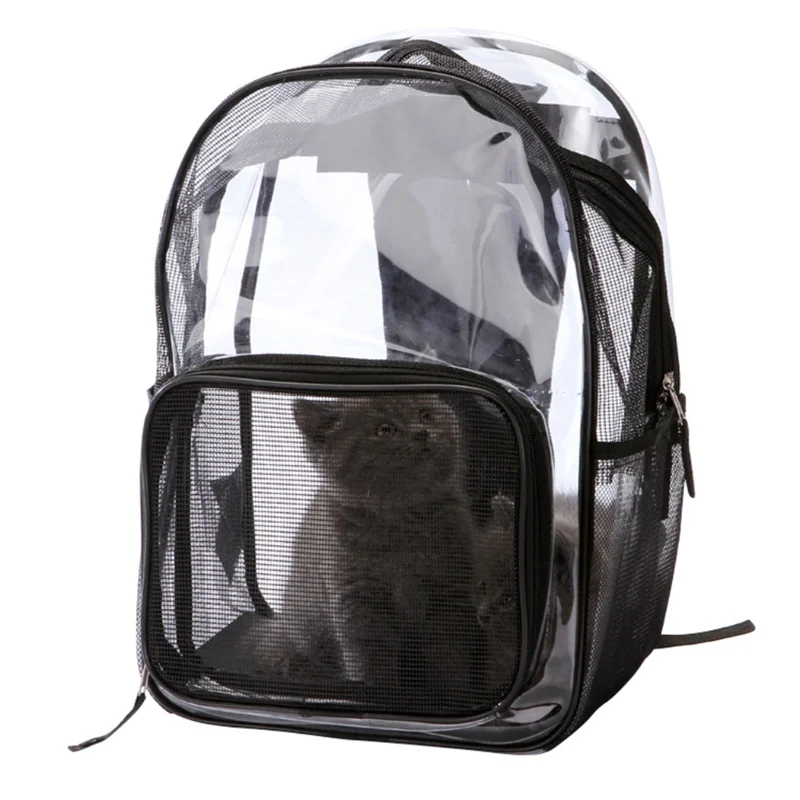 Прозрачный переноска для кошек из путешествия дышащий и портативный рюкзак - Цвет: A