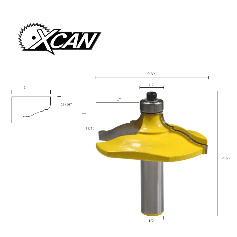 

XCAN 1/2 Inch Shank Ogee Chisel Cutter Router Bit Door Woodworking Carpentry Tool wood milling cutter/knife