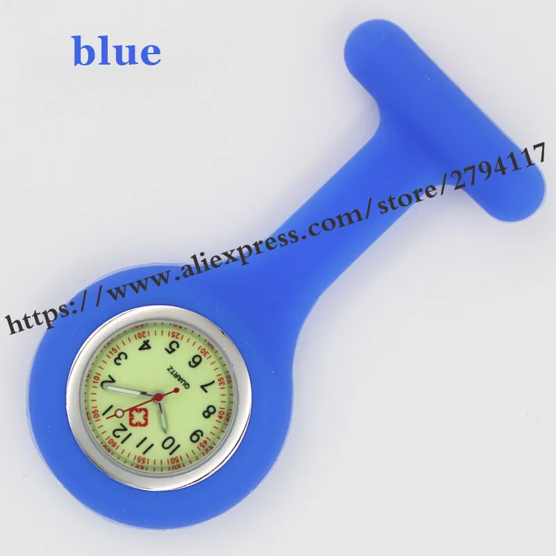 Красивые медсестры часы доктор портативный брелок броши для часов силиконовые часы медицинские медсестры светящиеся кварцевые часы - Цвет: photo color 15