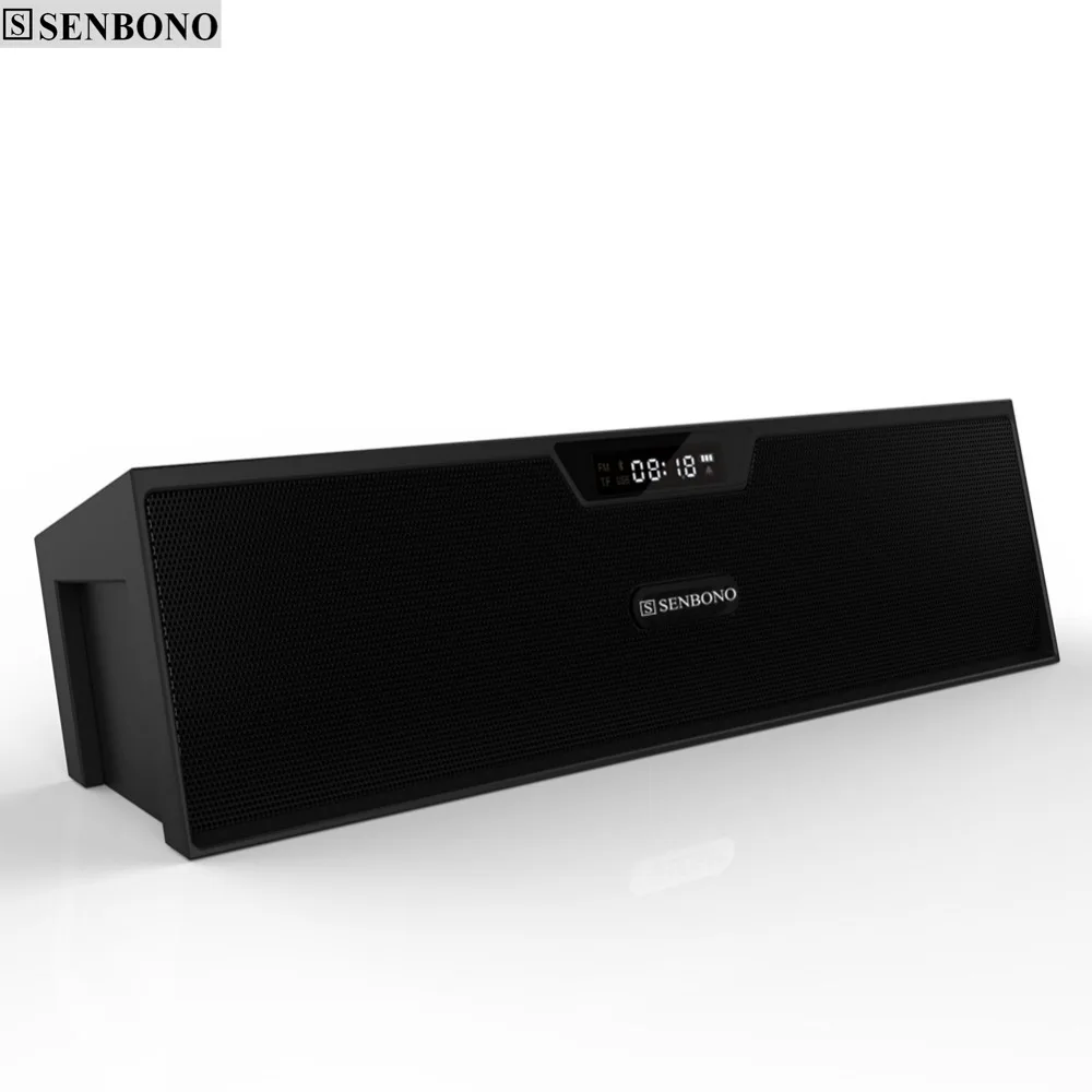 

SENBONO SDY-019 MINI Portable wireless bluetooth speaker built-in mic support FM Dual Loudspeaker 3.5MM Jack USB TF LCD display