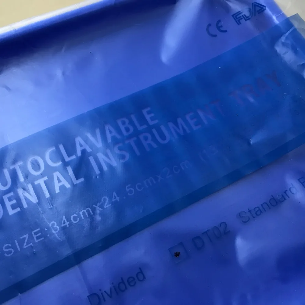 2 шт стоматологический инструмент автоклавные пластиковые лотки большой falt-blue