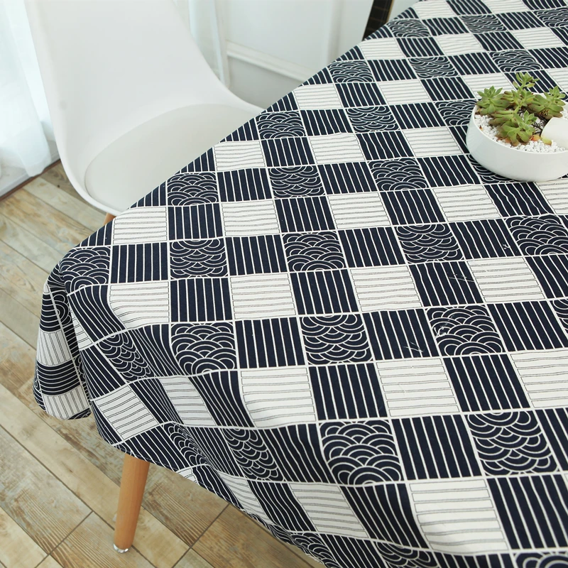Nordic Style Plaid Print Rectangular Tablecloth Home Kitchen Decoration Nappe Cotton Linen Tables Cloth Tapete Mexico Party Nordic Style Plaid Print Rectangular Tablecloth Home Kitchen Decoration Nappe Cotton Linen Tables Cloth Tapete Mexico Party