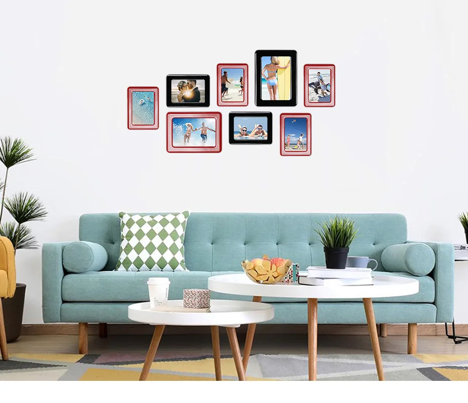 930 Magnetic Photo Frame With Adhesive Crystal Surface Kids Room Wall Decor Magnet Picture Frame_01
