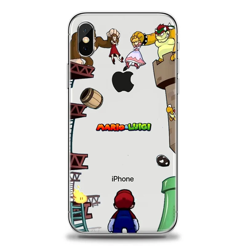 Super mario bros Flexivel Telefone Soft phone silicone TPU Fundas Cover Case Coque Para o iphone 4 5 6 7 8 X plus Xmax XR XS