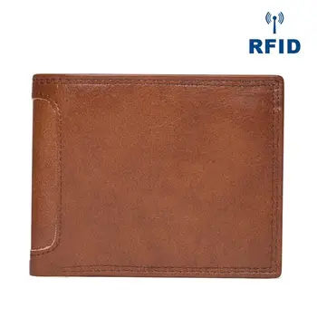 

Vintage Cow Genuine Leather Wallet Male Handmade Custom Dollar Price Coin Purse Short Wallet carteira RFID Blocking Men Wallets
