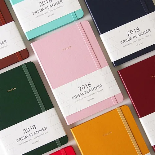 

Creative Business Fashion Pure Color Band Journal 2018 Prism Planner 208P Monthly Agenda Free Shipping