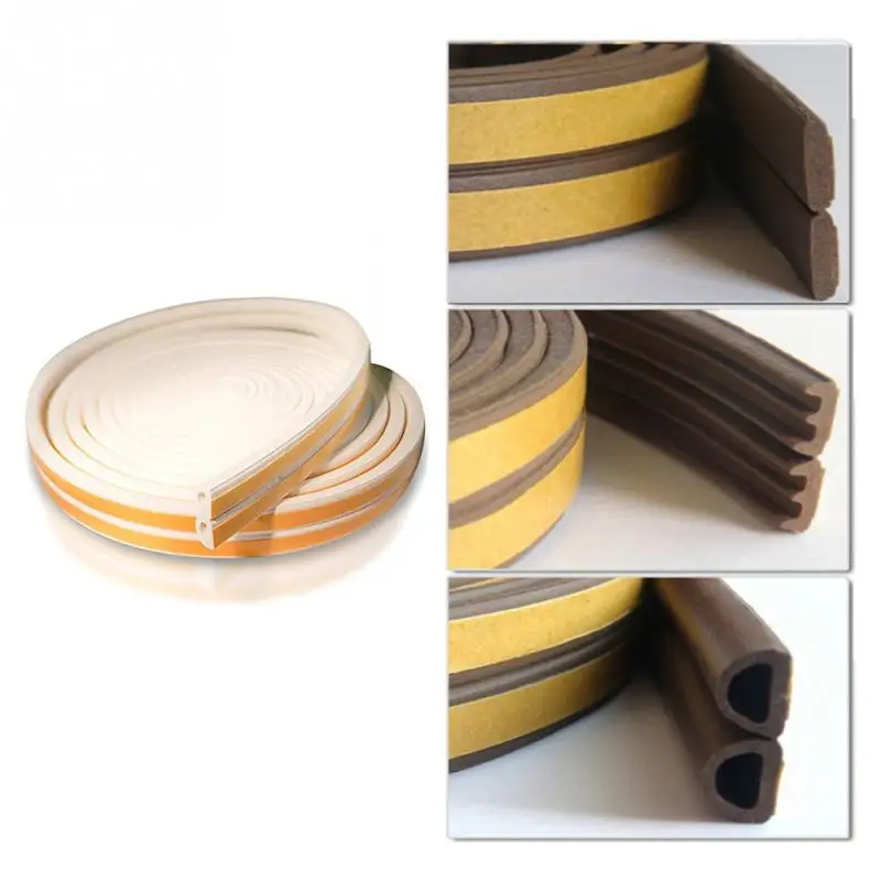 5M Black Door Seal Excluding Seal Draught Self Adhesive Rubber Roll Foam XS