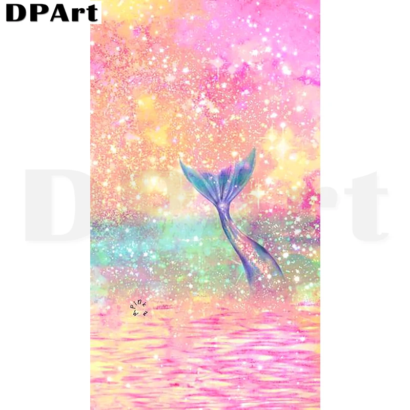 

Diamond Painting Full Square/Round Drill Colorful Fish Tails 5D Daimond Embroidery Painting Cross Stitch Kit Rhinestone X072
