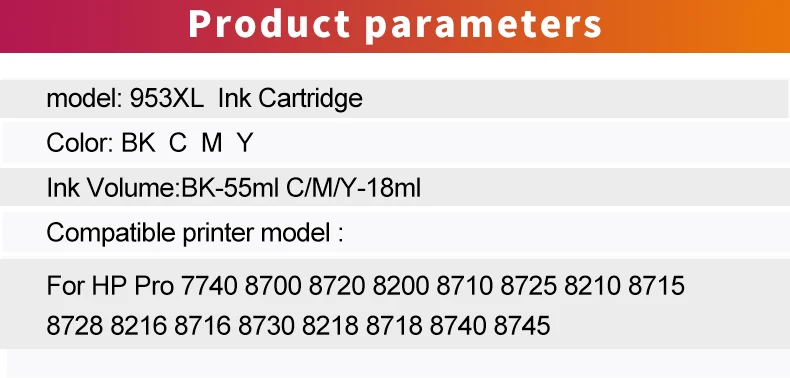 INKARENA Совместимость для hp 953 XL чернильный картридж для hp Officejet Pro 7740 8210 8218 8710 8715 8718 8719 8720 8730 8740 принтер