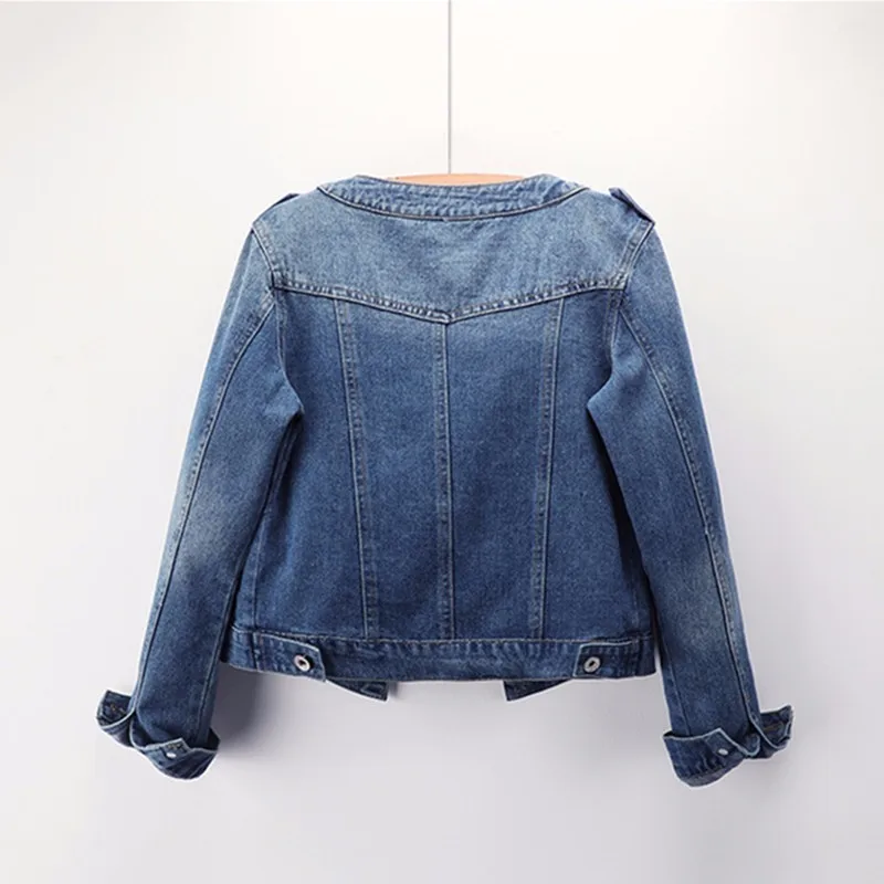discounted  Women Spring Autumn 5XL Plus Size Outerwear Jean Jacket Woman Hot Boyfriend Vintage Streetwear Basi