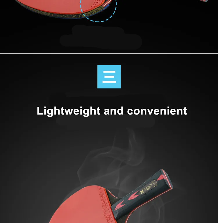 2 шт Модернизированный 5 звезд углерода Настольный комплект теннисных ракеток Легкий Мощный ракетка для пинг-понга Bat с хорошим Управление