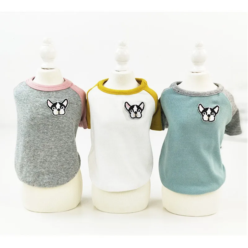 

DSOFT 2018 dog clothes spring and summer comfortable sweater pet small fresh soft clothes three colors pet supplies DC067