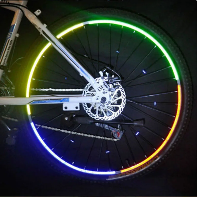 Обод колеса велосипеда отражательные переводные наклейки протектор безопасности MTB отражатель