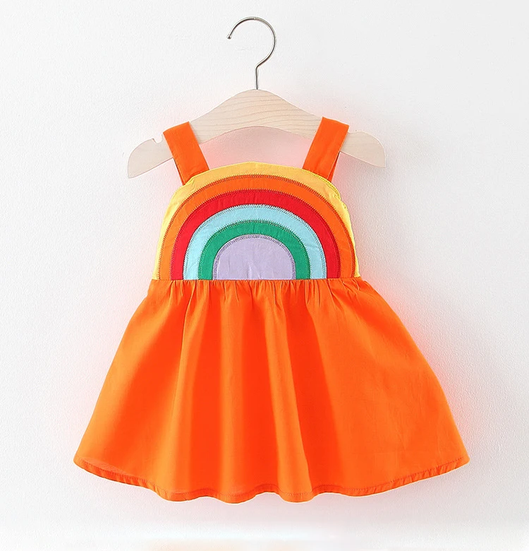 

Humor Bear Infant Party Dress 2019 Brand New Fashion Summer Baby Girls Clothes Lovely Cute Sling Colourful Kids Birthday Dress