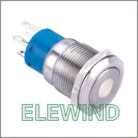 

ELEWIND 19mm White Dot illuminated Latching push button(PM192F-11ZD/W/12V/S)