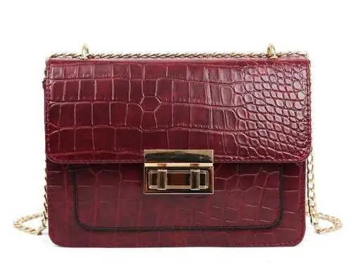 

Stone Pattern Crossbody Bags For Women 2019 Fashion Small Solid Colors Shoulder Bag Retro Chain Flap Female Handbags and Purses